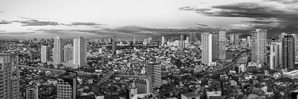 Philippines: Elevated View Of Skylines In A City, Makati, Metro Manila, Manila, Philippines by Panoramic Images