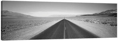 Empty Highway In Death Valley, California, USA Canvas Art Print - Death Valley National Park Art