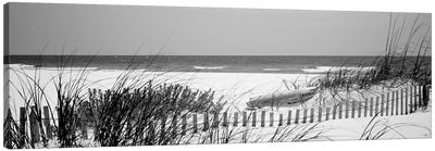 Fence On The Beach, Bon Secour National Wildlife Refuge, Gulf Of Mexico, Bon Secour, Baldwin County, Alabama, USA Canvas Art Print - Alabama Art