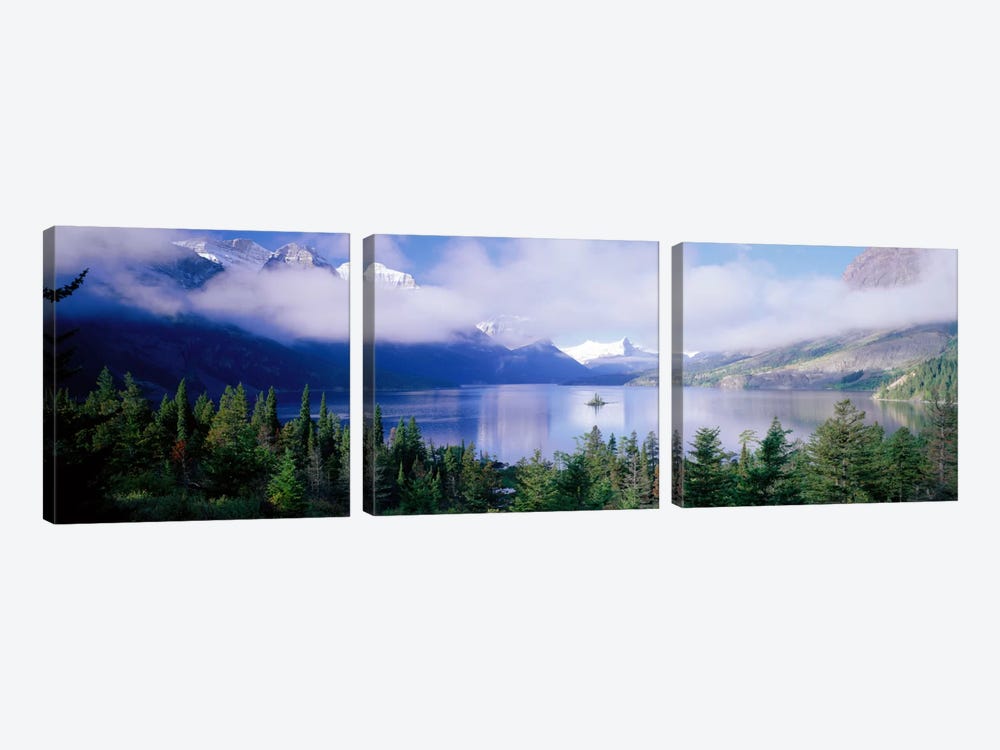 Saint Mary Lake, Glacier National Park, Montana, USA by Panoramic Images 3-piece Art Print