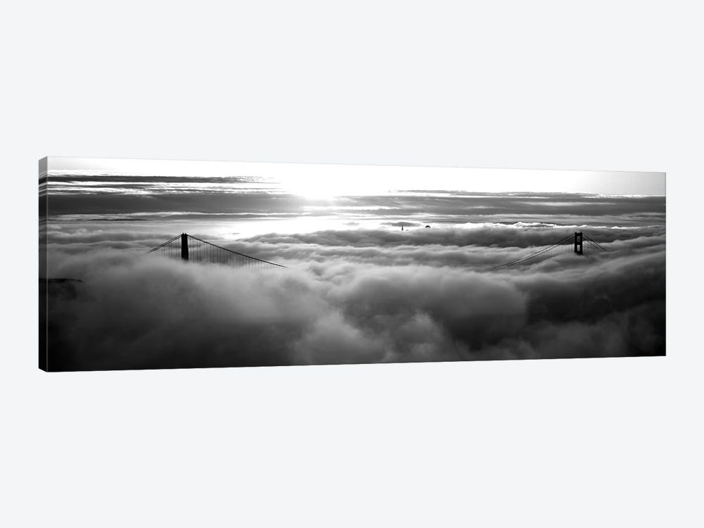 Golden Gate Bridge Covered With Fog Viewed From Hawk Hill, San Francisco Bay, San Francisco, California, USA by Panoramic Images 1-piece Art Print