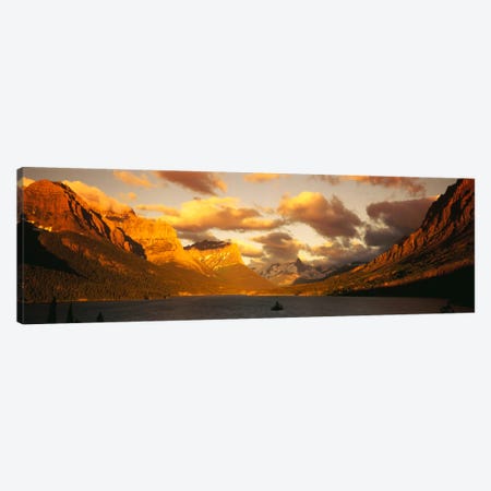 Saint Mary Lake & Lewis Range, Glacier Bay National Park, Montana, USA Canvas Print #PIM1513} by Panoramic Images Canvas Art Print