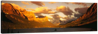 Saint Mary Lake & Lewis Range, Glacier Bay National Park, Montana, USA Canvas Art Print - Glacier National Park Art