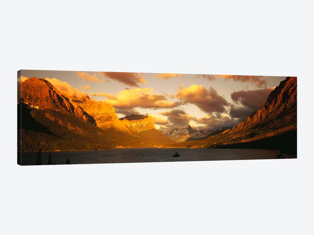 Saint Mary Lake & Lewis Range, Glacier Bay National Park, Montana, USA by Panoramic Images 1-piece Canvas Art