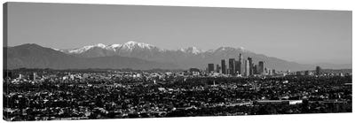 High-Angle View Of A City, Los Angeles, California, USA Canvas Art Print - Panoramic Cityscapes
