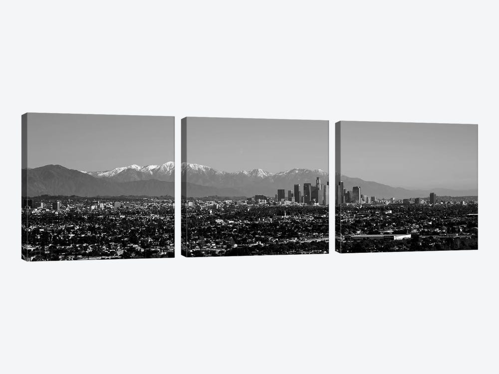 High-Angle View Of A City, Los Angeles, California, USA by Panoramic Images 3-piece Canvas Art Print