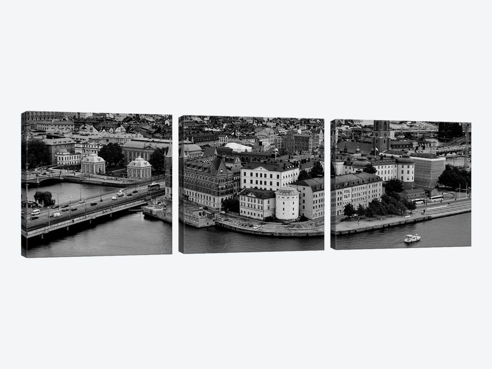 High-Angle View Of A City, Stockholm, Sweden by Panoramic Images 3-piece Canvas Artwork