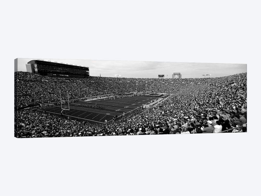 High-Angle View Of A Football Stadium Full Of Spectators, Notre Dame Stadium, South Bend, Indiana, USA by Panoramic Images 1-piece Art Print