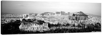 High-Angle View Of Buildings In A City, Acropolis, Athens, Greece Canvas Art Print - Greece Art