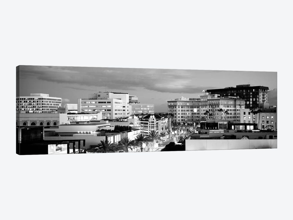 High-Angle View Of Buildings In A City, Rodeo Drive, Beverly Hills, California, USA by Panoramic Images 1-piece Canvas Art