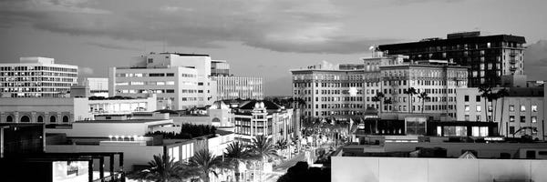 High-Angle View Of Buildings In A City, Rodeo Drive, Beverly Hills, California, USA