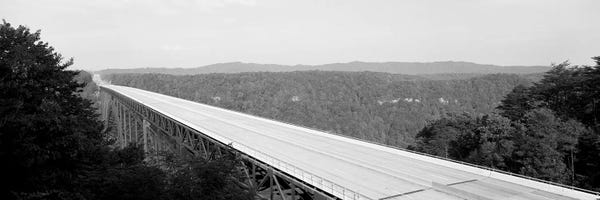 West Virginia: High-Angle View Of New River Gorge Bridge, Route 19, West Virginia, USA by Panoramic Images