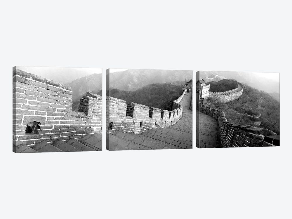 High-Angle View Of The Great Wall Of China, Mutianyu, China I by Panoramic Images 3-piece Canvas Art