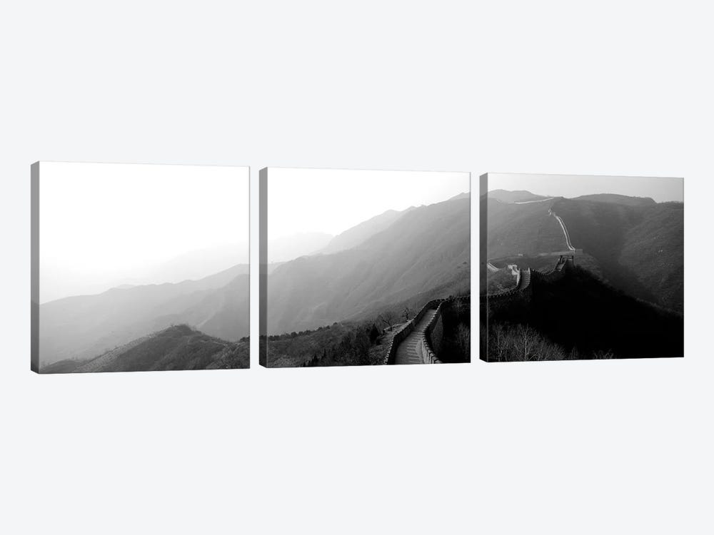 High-Angle View Of The Great Wall Of China, Mutianyu, China II by Panoramic Images 3-piece Canvas Print