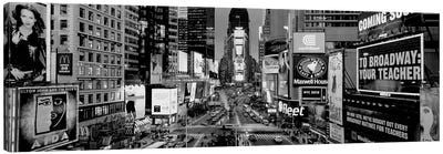 High-Angle View Of Traffic On A Road, Times Square, Manhattan, New York City, New York State, USA Canvas Art Print - Times Square