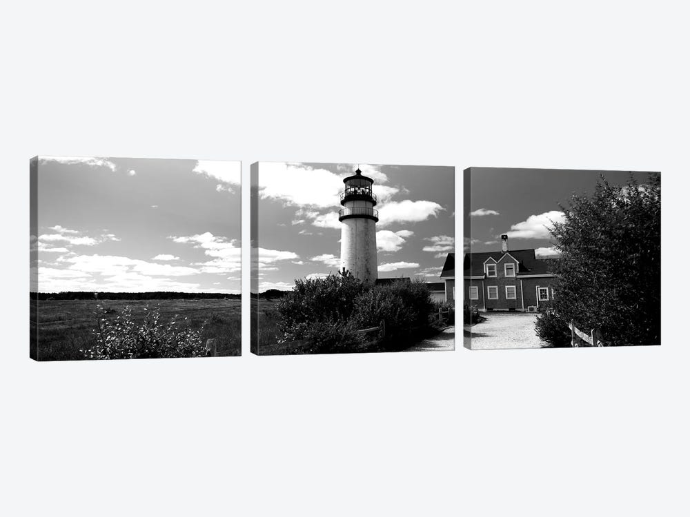 Highland Light Lighthouse, Cape Cod National Seashore, North Truro, Barnstable County, Massachusetts, USA by Panoramic Images 3-piece Art Print
