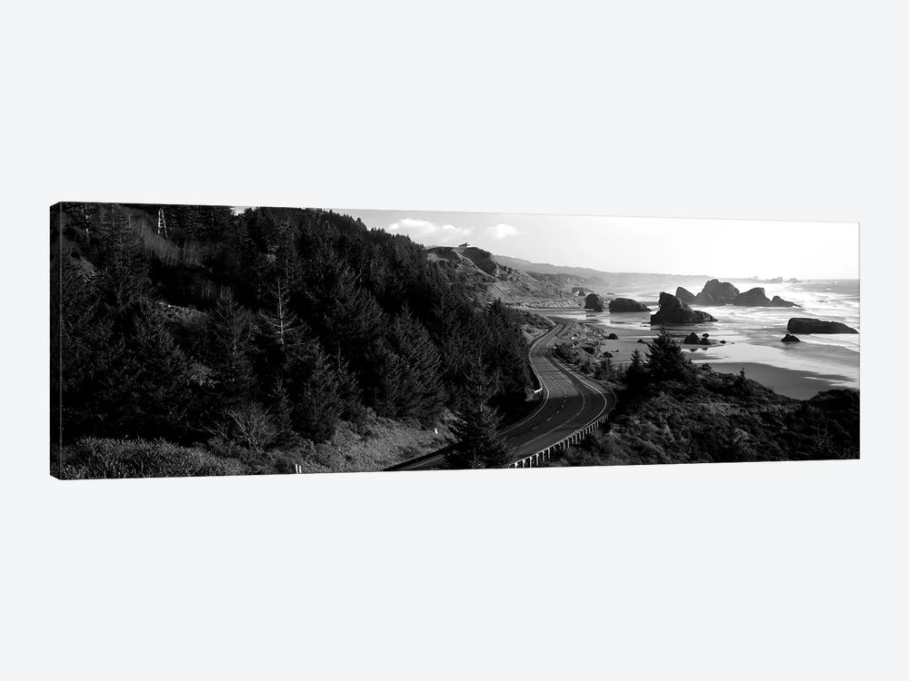 Highway Along A Coast, Highway 101, Pacific Coastline, Oregon, USA by Panoramic Images 1-piece Canvas Artwork