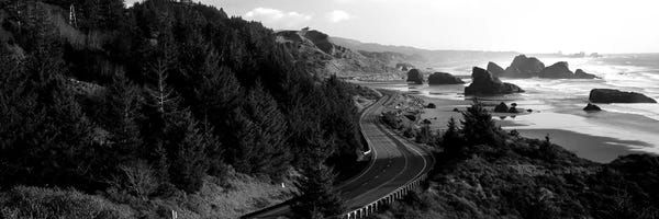 Oregon: Highway Along A Coast, Highway 101, Pacific Coastline, Oregon, USA by Panoramic Images