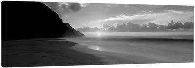 Kalalau Beach Sunset, Na Pali Coast, Hawaii, USA Canvas Art Print - Kauai