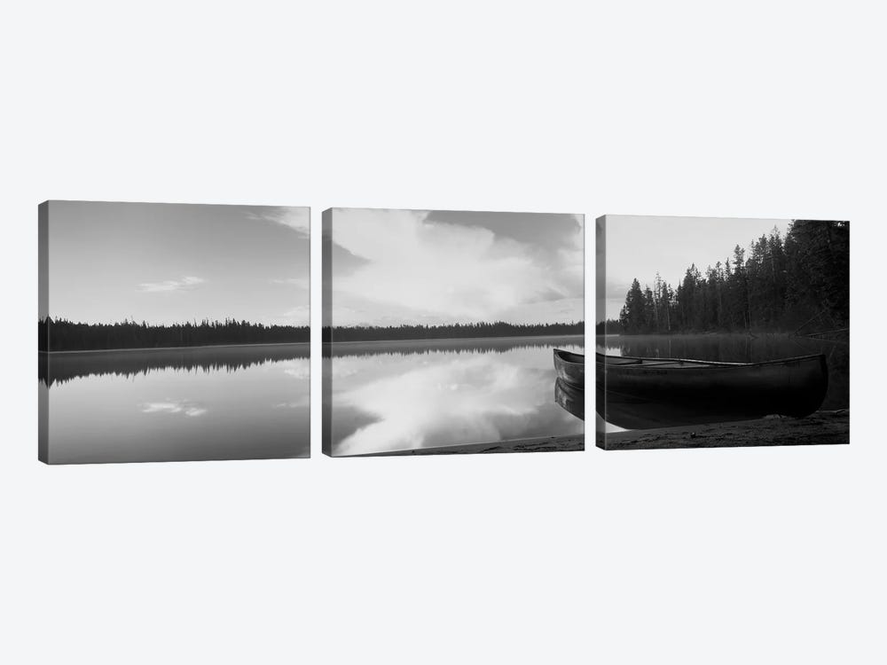 Leigh Lake, Grand Teton Park, Wyoming, USA by Panoramic Images 3-piece Canvas Wall Art