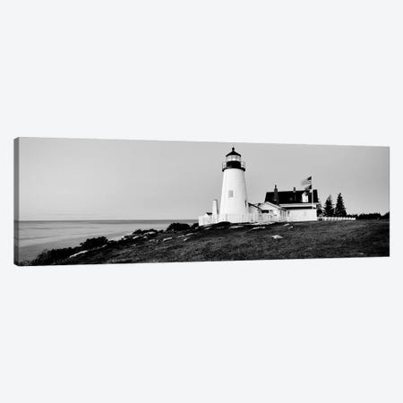 Lighthouse At A Coast, Pemaquid Point Lighthouse, Bristol, Lincoln County, Maine, USA Canvas Print #PIM15162} by Panoramic Images Canvas Print