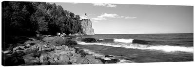Lighthouse On A Cliff, Split Rock Lighthouse, Lake Superior, Minnesota, USA Canvas Art Print