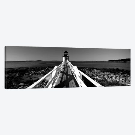 Lighthouse On The Coast, Marshall Point Lighthouse, Built 1832, Rebuilt 1858, Port Clyde, Maine, USA Canvas Print #PIM15166} by Panoramic Images Canvas Art
