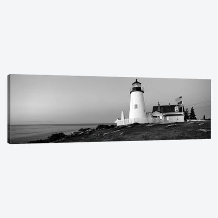 Lighthouse On The Coast, Pemaquid Point Lighthouse Built 1827, Bristol, Lincoln County, Maine, USA Canvas Print #PIM15167} by Panoramic Images Canvas Art