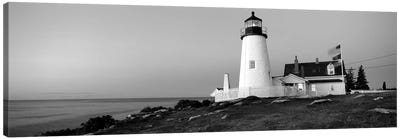 Lighthouse On The Coast, Pemaquid Point Lighthouse Built 1827, Bristol, Lincoln County, Maine, USA Canvas Art Print