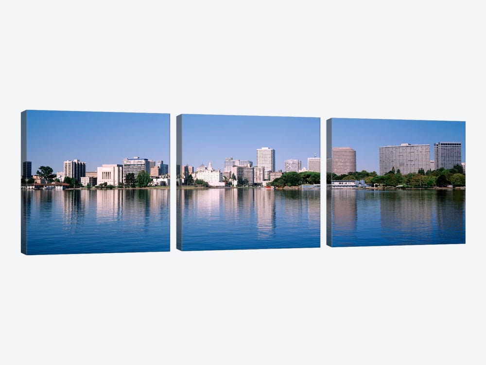 Panoramic View Of The Waterfront And Skyline, Oakland, California, USA by Panoramic Images 3-piece Art Print