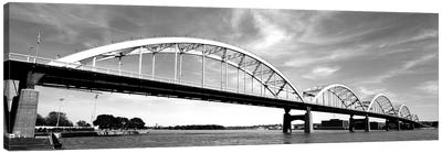 Low-Angle View Of A Bridge, Centennial Bridge, Davenport, Iowa, USA Canvas Art Print - Iowa