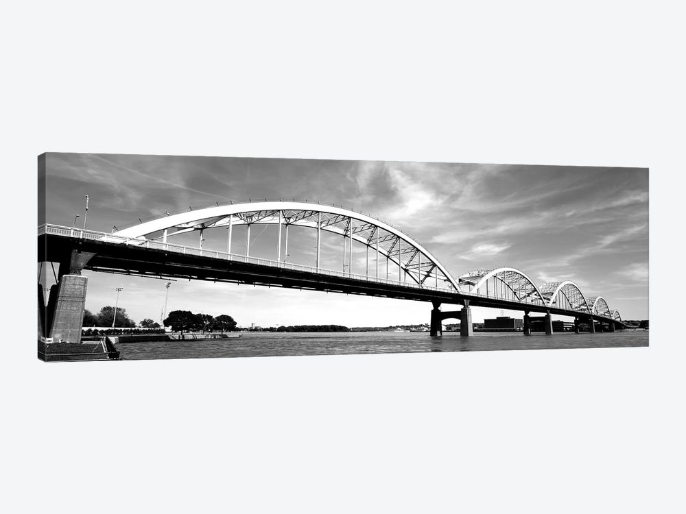 Low-Angle View Of A Bridge, Centennial Bridge, Davenport, Iowa, USA by Panoramic Images 1-piece Canvas Print
