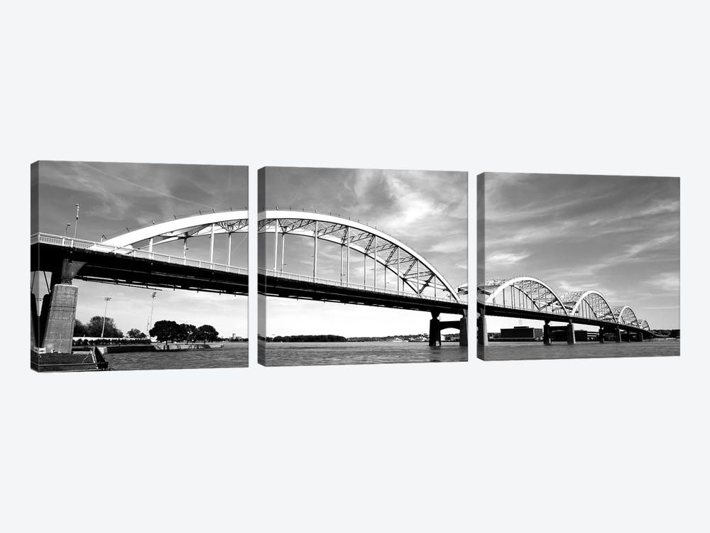 Low-Angle View Of A Bridge, Centennial Bridge, Davenport, Iowa, USA by Panoramic Images 3-piece Art Print