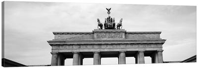 Low-Angle View Of Brandenburg Gate, Pariser Platz, Berlin, Germany Canvas Art Print - Famous Monuments & Sculptures