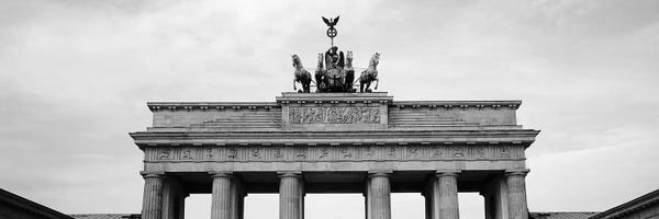 Famous Monuments & Sculptures: Low-Angle View Of Brandenburg Gate, Pariser Platz, Berlin, Germany by Panoramic Images