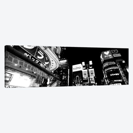 Low-Angle View Of Buildings Lit Up At Night, Shinjuku Ward, Tokyo Prefecture, Kanto Region, Japan Canvas Print #PIM15180} by Panoramic Images Art Print