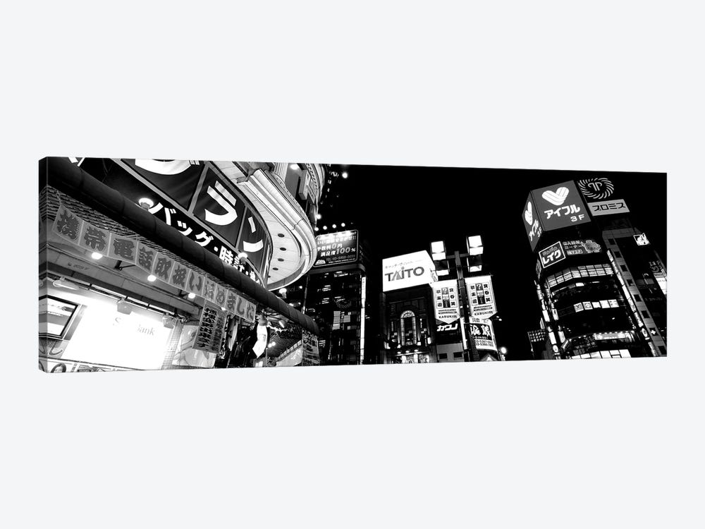 Low-Angle View Of Buildings Lit Up At Night, Shinjuku Ward, Tokyo Prefecture, Kanto Region, Japan by Panoramic Images 1-piece Art Print