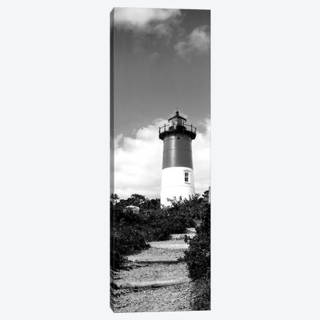 Low-Angle View Of Nauset Lighthouse, Nauset Beach, Eastham, Cape Cod, Barnstable County, Massachusetts, USA Canvas Print #PIM15184} by Panoramic Images Canvas Wall Art