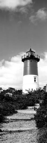Low-Angle View Of Nauset Lighthouse, Nauset Beach, Eastham, Cape Cod, Barnstable County, Massachusetts, USA