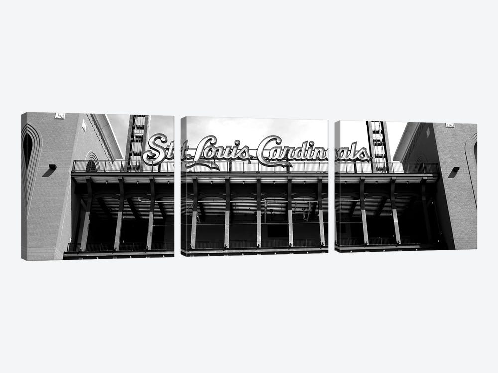 Low-Angle View Of The Busch Stadium In St. Louis, Missouri, USA by Panoramic Images 3-piece Canvas Wall Art