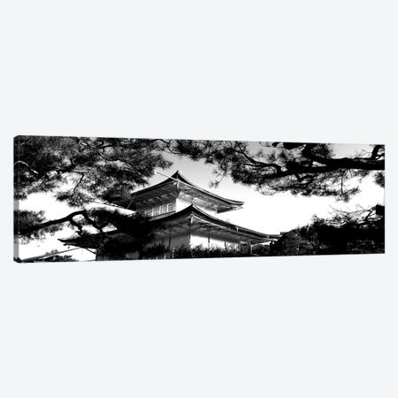 Low-Angle View Of Trees In Front Of Kinkaku-Ji Temple, Kyoto City, Kyoto Prefecture, Kinki Region, Honshu, Japan Canvas Print #PIM15187} by Panoramic Images Canvas Artwork