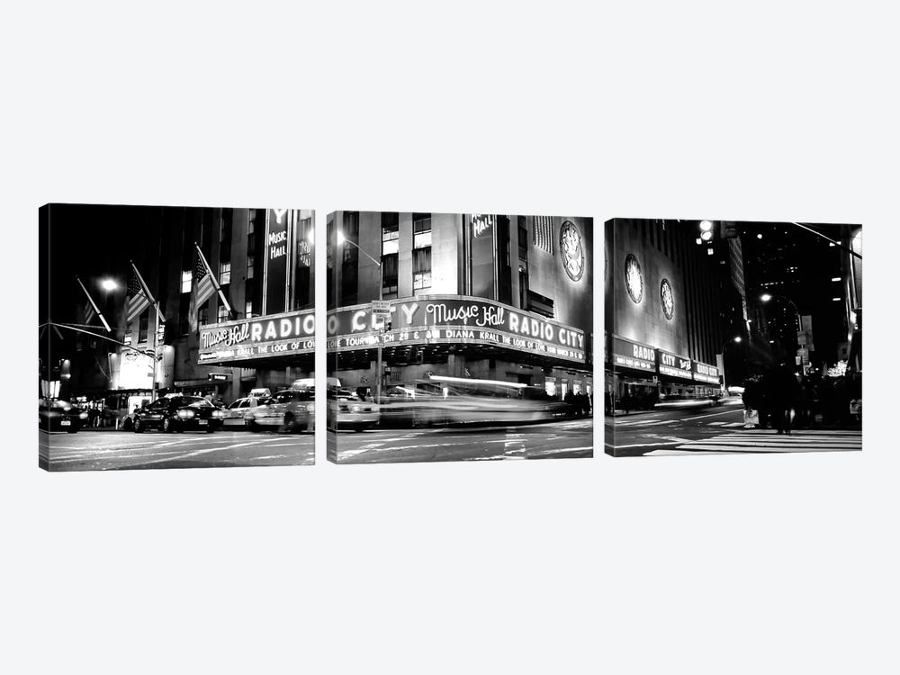 Manhattan, Radio City Music Hall, NYc, New York City, New York State, USA by Panoramic Images 3-piece Canvas Art