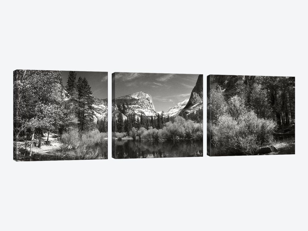 Mirror Lake In Yosemite National Park, Mariposa County, California, USA by Panoramic Images 3-piece Canvas Art