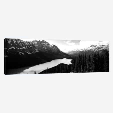 Mountain Range At The Lakeside, Banff National Park, Alberta, Canada Canvas Print #PIM15193} by Panoramic Images Canvas Art