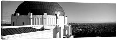 Observatory With Cityscape In The Background, Griffith Park Observatory, Los Angeles, California, USA Canvas Art Print - Los Angeles Art