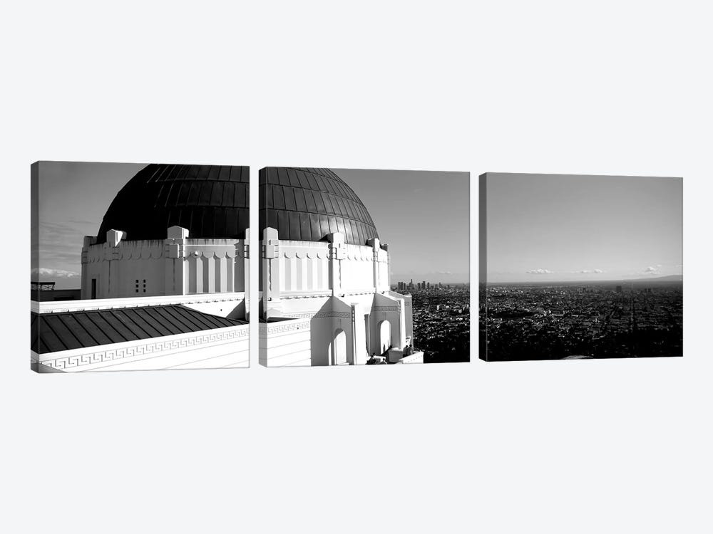 Observatory With Cityscape In The Background, Griffith Park Observatory, Los Angeles, California, USA by Panoramic Images 3-piece Canvas Art