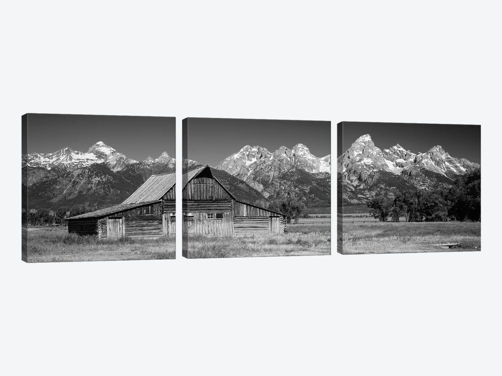 Old Barn On A Landscape, Grand Teton National Park, Wyoming, USA by Panoramic Images 3-piece Art Print