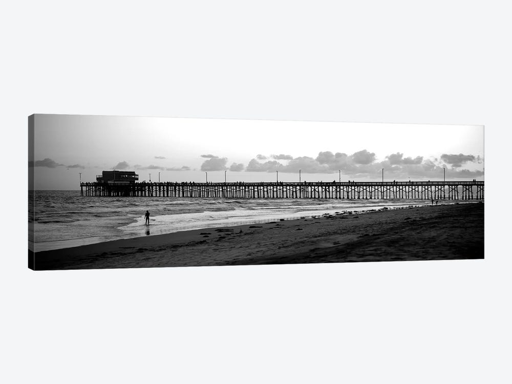 Pier In An Ocean, Newport Pier, Newport Beach, Orange County, California, USA by Panoramic Images 1-piece Art Print