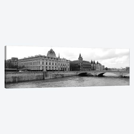 Pont Au Change Over Seine River, Palais De Justice, La Conciergerie, Paris, Île-de-France, France Canvas Print #PIM15203} by Panoramic Images Canvas Artwork