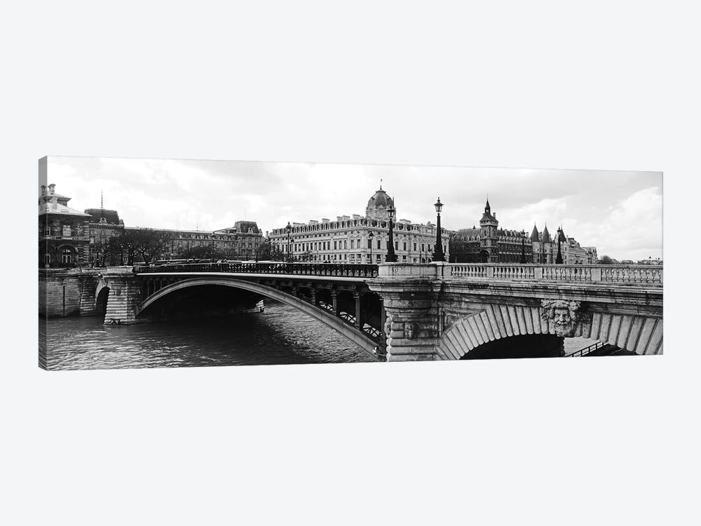 Pont Notre-Dame Over Seine River, Palais De Justice, La Conciergerie, Paris, Île-de-France, France by Panoramic Images 1-piece Canvas Art Print